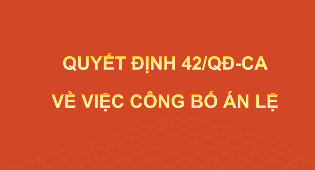 QUYẾT ĐỊNH VỀ VIỆC CÔNG BỐ ÁN LỆ